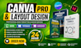 redesign canva pro template, design canva brochure, edit canva social media post