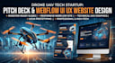 design drone uav tech startup pitch deck and webflow UI UX website design