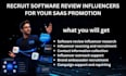 recruit software review influencers for your saas promotion