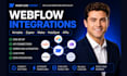 integrate webflow with airtable zapier make hubspot and apis