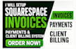 setup squarespace invoices payments and client billing system
