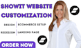 design showit website redesign showit customization template showit seo