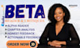 beta read your romance fantasy thriller horror or ya novel as a beta reader