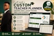 create a custom teacher planner grading sheet, lesson tracker and class schedule