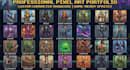 create cute pixel art icons, items, weapons and game UI assets
