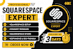 set up, design and launch your squarespace website and connect domain