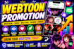 webcomic  webtoon tapas  manga comic promotion