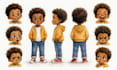 create character model sheets expressions and turnaround for childrens books