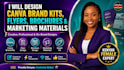 design canva brand kits,  brochures, marketing materials