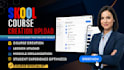 create skool online course,online course content,upload lessons,organize modules