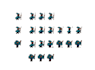 animated pixel sprite sheets attack animation combat walk cycle in aseprite file