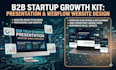 design b2b tech startup presentation and webflow UI UX responsive website