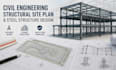 provide civil engineering structural site plan drawing steel structure design