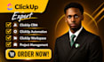 do clickup workspace setup clickup automation clickup task system organized list