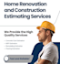 concrete foundation quantity takeoff, house remodeling material cost estimation