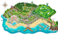 design interactive tourist map travel map route map city attraction illustration