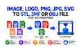 convert your image or logo to 3d stl 3mf obj