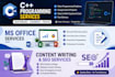 solve c plus plus programming problems, assignments and projects