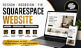 build squarespace website, fix modern squarespace website design