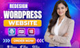build wordpress website redesign, website development and rebuild website