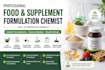 develop food, beverage, and vitamin supplement formulations