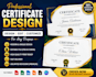 create modern certificate design, diploma, award and editable template