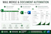 create automated mail merge letters, labels and certificates