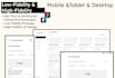 design mobile app and responsive tablet, desktop  design