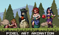 create pixel art character animation and rpg game sprite sheet for your 2d game