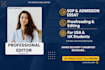 proofread and edit sops and admission  essays for USA  and UK students