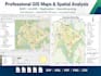 create gis maps, digitize data, georeference maps, and perform spatial analysis