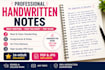 write neat handwritten notes and assignments