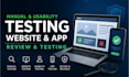 do manual testing, website testing and usability testing review