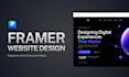 design a modern responsive framer website or framer landing page