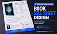 design book sell sheet and author one pager