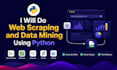 perform python web scraping, data extraction, and data mining