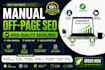 do manual off page SEO and build high quality backlinks