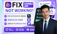 fix lovable app not working supabase bugs and deploy to production webhook fixes