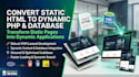 convert static html website to dynamic php website with database