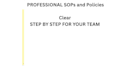 write standard operating procedures