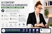 humanize ai content, rewrite, proofread, paraphrase, humanize chatgpt content
