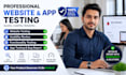 do website testing usability review, functionality app testing bug report