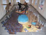 create 3d pavement art, floor illusions  wall murals