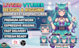 design live2d vtuber model, anime vtuber avatar rigging, 2d pngtuber