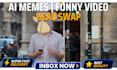 do video face swap face replacement head replacement funny video head swap, meme