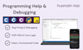 code in c, c sharp, cpp, python, javascript, react, and node for your project