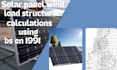do solar panel wind load structural calculations using bs en 1991