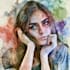 draw a watercolor portrait illustration