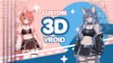 create 3d character models for vtuber, anime, 3d rigging, vroid or vrchat