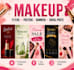 design makeup flyers banners and social media posts